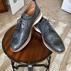 Ecco Men's Navy Leather Brogue Oxfords
